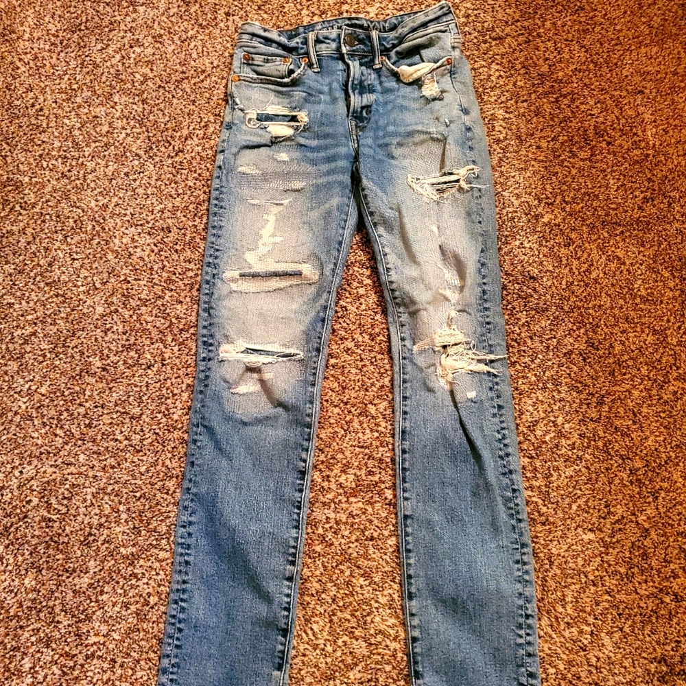 American eagle skinny jeans 28x32
